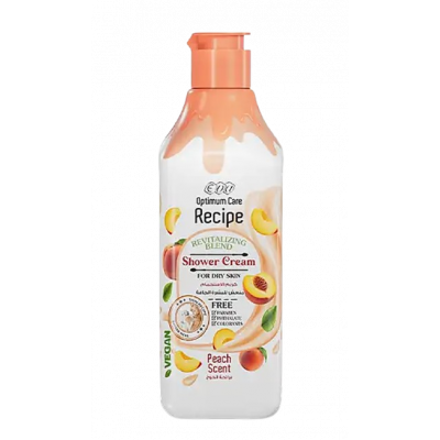 EVA OPTIMUM CARE RECIPE PEACH SCENT REVITALIZING BLEND — SHOWER CREAM FOR DRY SKIN 370 ML